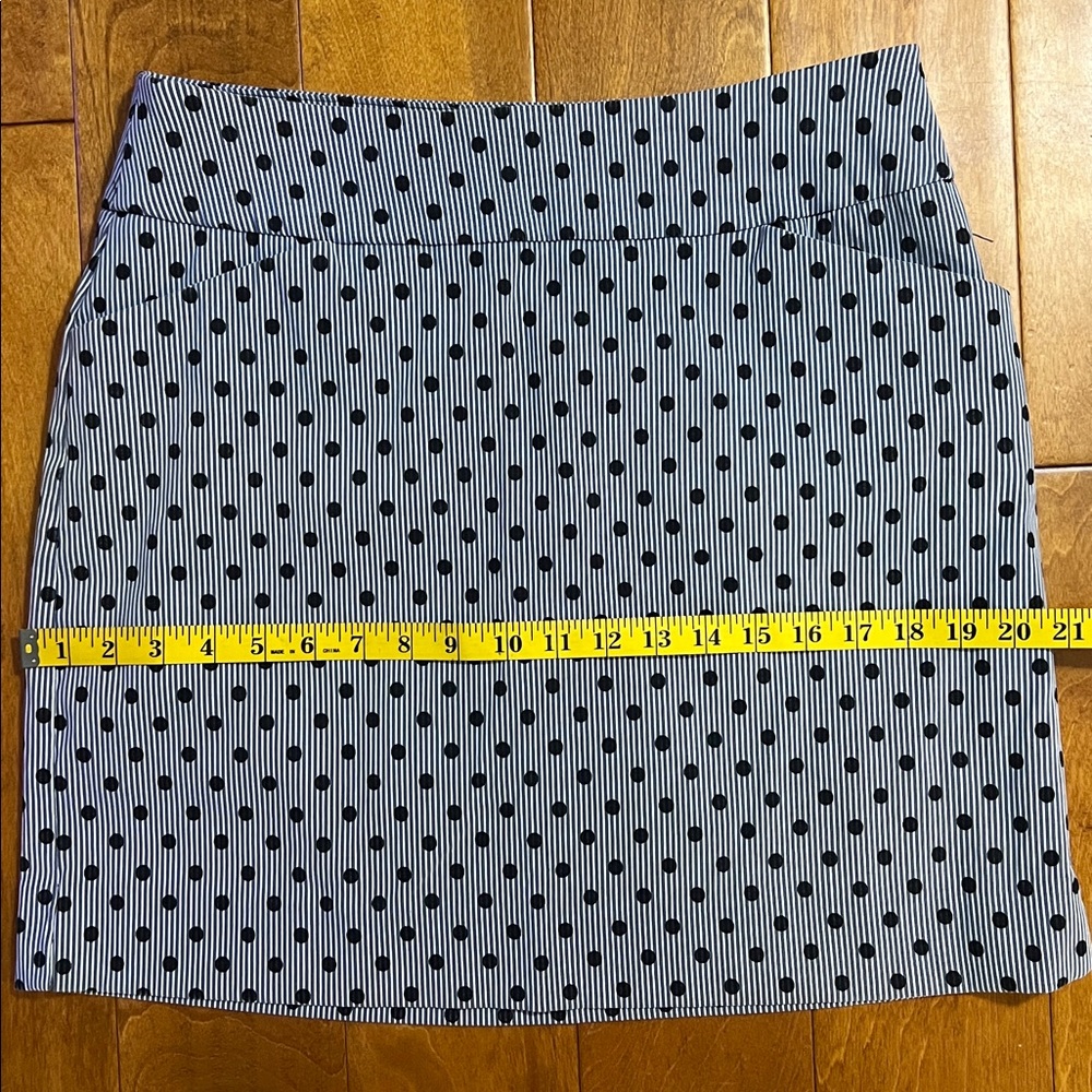 Charter Club Polka Dot Athletic Skort Size 8 Navy Athleisure Coastal Nautical - Picture 4 of 8